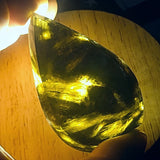 Epidote in Quartz "Flame"~CREQFLM3