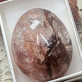 Red Hematoid Quartz Palm Stone~CRRHPS03