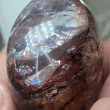 Red Hematoid Quartz Palm Stone~CRRHPS03
