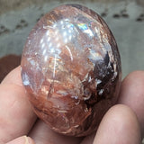 Red Hematoid Quartz Palm Stone~CRRHPS03