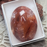 Red Hematoid Quartz Palm Stone~CRRHPS04