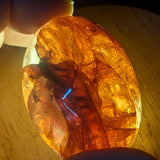 Red Hematoid Quartz Palm Stone~CRRHPS04
