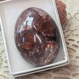 Red Hematoid Quartz Palm Stone~CRRHPS08