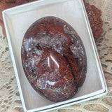 Red Hematoid Quartz Palm Stone~CRRHPS08
