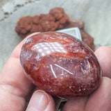 Red Hematoid Quartz Palm Stone~CRRHPS11