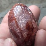 Red Hematoid Quartz Palm Stone~CRRHPS11