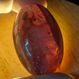 Red Hematoid Quartz Palm Stone~CRRHPS11