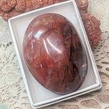 Red Hematoid Quartz Palm Stone~CRRHPS15