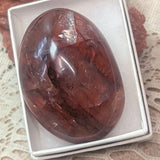 Red Hematoid Quartz Palm Stone~CRRHPS15