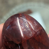 Red Hematoid Quartz Palm Stone~CRRHPS15