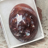 Red Hematoid Quartz Palm Stone~CRRHPS16