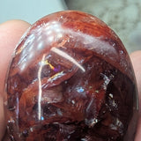 Red Hematoid Quartz Palm Stone~CRRHPS16