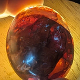 Red Hematoid Quartz Palm Stone~CRRHPS16