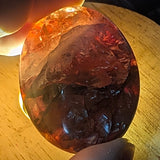 Red Hematoid Quartz Palm Stone~CRRHPS16