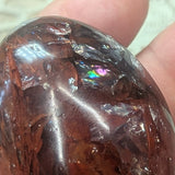 Red Hematoid Quartz Palm Stone~CRRHPS17