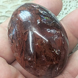 Red Hematoid Quartz Palm Stone~CRRHPS17