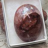 Red Hematoid Quartz Palm Stone~CRRHPS18