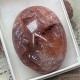 Red Hematoid Quartz Palm Stone~CRRHPS18