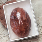 Red Hematoid Quartz Palm Stone~CRRHPS19