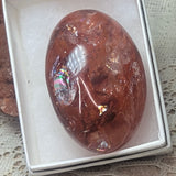Red Hematoid Quartz Palm Stone~CRRHPS19