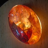 Red Hematoid Quartz Palm Stone~CRRHPS19