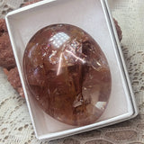 Red Hematoid Quartz Palm Stone~CRRHPS20