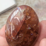 Red Hematoid Quartz Palm Stone~CRRHPS20
