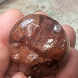 Red Hematoid Quartz Palm Stone~CRRHPS20