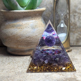 Orgonite Flower of Life Pyramid-CRORGFOL