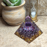 Orgonite Flower of Life Pyramid-CRORGFOL