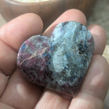 Indicolite & Rubellite Heart~CRINRB04