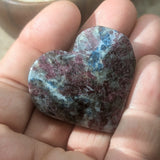 Indicolite & Rubellite Heart~CRINRB04