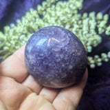 Lepidolite Palm Stone~CRLEPP03