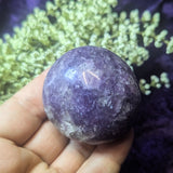 Lepidolite Palm Stone~CRLEPP03