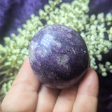 Lepidolite Palm Stone~CRLEPP04