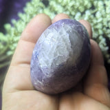Lepidolite Palm Stone~CRLEPP07