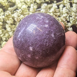 Lepidolite Palm Stone~CRLEPP08