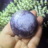 Lepidolite Palm Stone~CRLEPP13