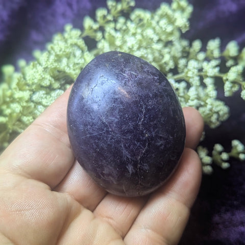 Lepidolite Palm Stone~CRLEPP15