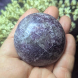 Lepidolite Palm Stone~CRLEPP17