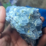 Blue Calcite & Peridot Specimen (Rare)~CRBCPER1