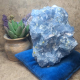 Blue Calcite & Peridot Specimen (Rare)~CRBCPER2