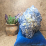 Blue Calcite & Peridot Specimen (Rare)~CRBCPER4