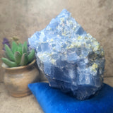 Blue Calcite & Peridot Specimen (Rare)~CRBCPER4