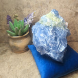 Blue Calcite & Peridot Specimen (Rare)~CRBCPER5