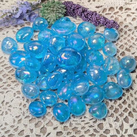 Tumbled Niobium Aqua Aura Quartz~TUMNAQAU