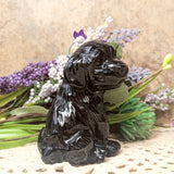 Obsidian Dog Carving~CROBDOGC