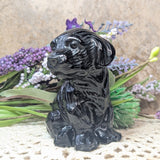 Obsidian Dog Carving~CROBDOGC