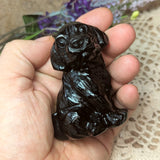 Obsidian Dog Carving~CROBDOGC