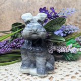 Yin Yang Quartz Schnauzer Dog Carving~CRYYQDOG